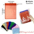 thumbnail image 2 of Allgala 100 Count Orangza Gift Party Favor Bags with Drawstring-6x8 Inch-Assorted-PF53300, 2 of 2