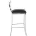 thumbnail image 3 of Safavieh Zoey 35''H Glam Stainless Steel Cross Back Counter Stool, 3 of 11