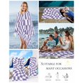 thumbnail image 5 of Purple White Checkered Beach Towels Oversized Super Absorbent, Modern Irregular Geometric Lightweight Bath Towel Quick Dry Sets For Bathroom/Pool/Rv Camping/Beach Play/Gym Room/Picnic 31"x62", 5 of 8