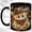 Black, variant on Glowing Cowboy Ghost Coffee Mug, Western Bat Mug, Ceramic 11 oz