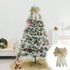 thumbnail image 1 of Christmas Champagne Mesh Bow With Piping And Sequins Christmas Tree Christmas Wreath Gift Box Decoration Holiday Window Wall Lamp Hanging Ornaments, 1 of 6