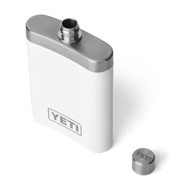 Cantil YETI de 200 ml de acero inoxidable 18/8 con embudo, blanco