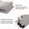 thumbnail image 5 of Winter Touch Screen Gloves Women Men Warm Stretch Knit Mittens Imitation Wool Thicken Full Finger Gloves,Gg, 5 of 5
