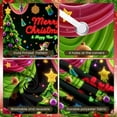 thumbnail image 4 of Neon Light Christmas Banner Christmas Tree Merry Christmas Display Colorful Ornaments Snowflake Pattern Xmas Backdrop for Christmas Party New Year Celebration Holiday Gathering, 4 of 9