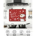 thumbnail image 5 of Christmas Snowman Stove Top Covers for Electric Stove, 28'x20'' Winter Showflake Red Glass Ceramic Stove Cover Foldable Rubber Mat Heat Resistant Cooktop Protector for Kitchen, 5 of 8