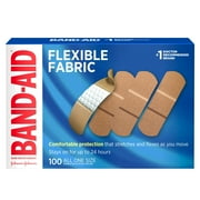 Band-Aid Flexible Fabric Adhesive Bandages 3/4 Inch X 3 Inch - 100 Ea, 6 Pack