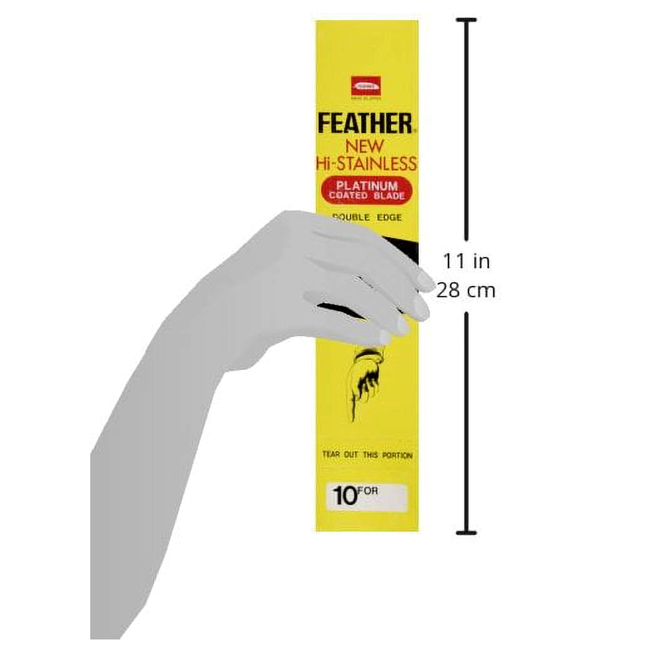 200 Feather Razor Blades NEW Hi-Stainless Double Edge