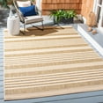 thumbnail image 2 of Safavieh Courtyard Caroline Striped Indoor/Outdoor Area Rug, Brown/Bone, 6'7" x 9'6", 2 of 17