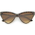 thumbnail image 1 of Oversize Vintage Cat Eye Sunglasses Slim Arms Gradient Lens 59mm (Tortoise / Amber), 1 of 4