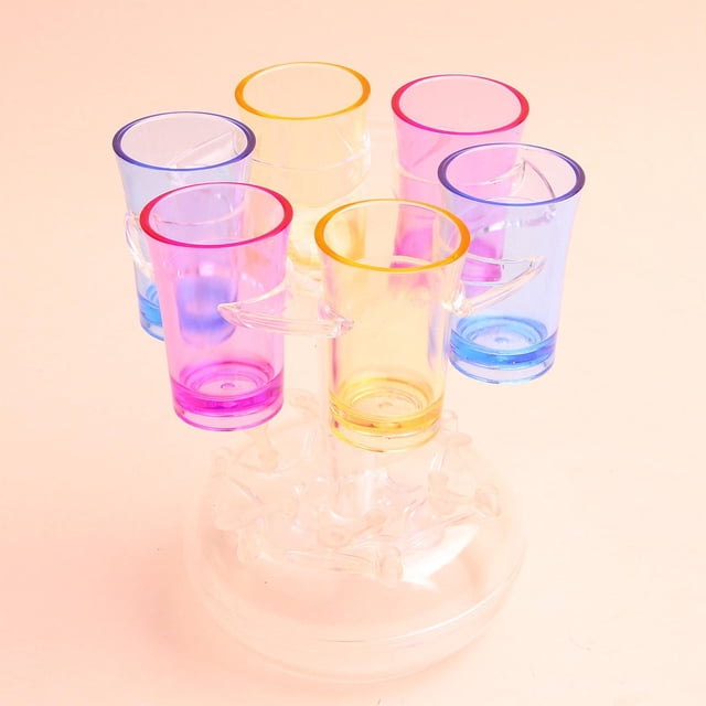 Dispensador y soporte de 6 vasos de , dispensador de de barra de , dispensador de cóctel para llenar líquidos, herramienta para color mezclado Soledad dispensador de bebidas