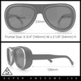 thumbnail image 3 of Retro Dimensional Metal Socket Rim Tear Drop Shape Racer Plastic Sunglasses White - Black, 3 of 7