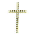 thumbnail image 2 of Cubic Zirconia Classic Cross Pendant Yellow Gold-Tone Plated Sterling Silver, 2 of 3