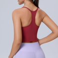 thumbnail image 4 of vigerkar Women Racerback Sports Bra Padded Yoga Tank Tops Sleeveless Fitness Workout Crop Tops 2025 Red, M, 4 of 9