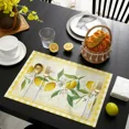 thumbnail image 5 of Summer Lemon Pastoral Style Placemat for Dining Table Tableware Mats 4/6pcs Kitchen Dish Mat Pad Counter Top Mat Home ration, 5 of 7