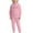 Pink, variant on KAUOD Girls Fleece Sweatpants Set Cute Cotton Hoodies Joggers Pants Warm Outfits Kids Casual Hooded Sweatshirts with Pockets