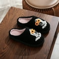 thumbnail image 5 of Halloween Slippers for Women Men, Halloween Spooky Embroidery Slip-On Slippers, Soft Comfort House Slippers (Black 40-41), 5 of 10