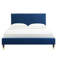 thumbnail image 5 of Modway Peyton Performance Velvet Full Platform Bed in Navy, 5 of 10