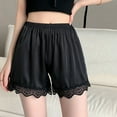 thumbnail image 4 of Womens Under Dresses Half Slip Shorts Satins Loose Underpants Boyshorts Lace Edge Panty Safety Pant Culottes Pettipants, 4 of 9