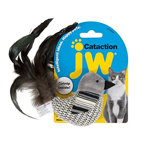 JW Pet Cataction Bird Cat Toy, Black/White - Walmart.com - Walmart.com