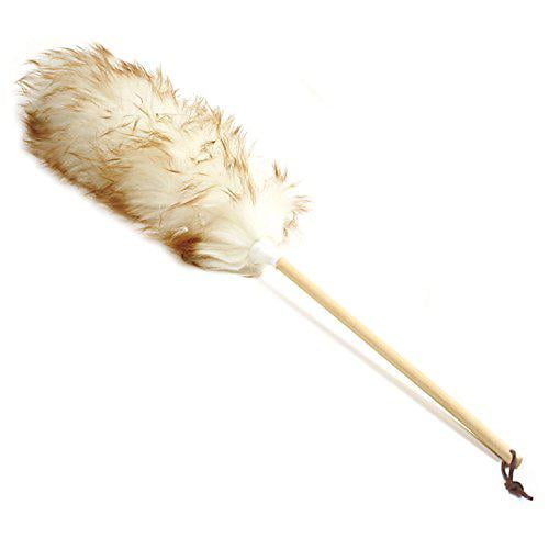 One honey lambswool  duster stained handle 60cm 12mm diameter handle 
