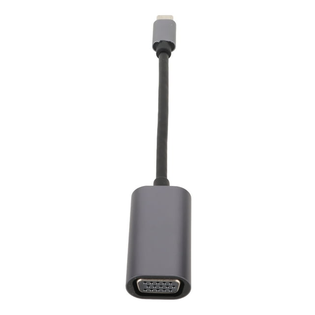 Cable adaptador tipo C a VGA compatible con 1080P, diseño antideslizante, adaptador USB C a VGA para computadora portátil, teléfono y tableta.