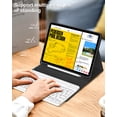 thumbnail image 4 of DWPSG Keyboard Case for iPad (A16) 11th Generation 11 inch 2025, Stand Folio Detachable Wireless Bluetooth Rechargeable Keyboard, for iPad 10th Generation 10.9 inch 2022 with Pencil Holder, Black, 4 of 8
