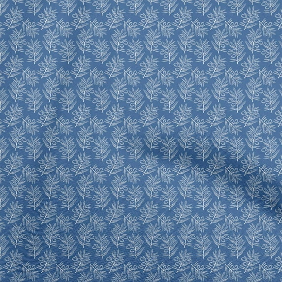 oneOone Polyester Spandex Medium Blue Fabric Asian Block Sewing Craft Projects Fabric Prints By Yard 56 Inch Wide