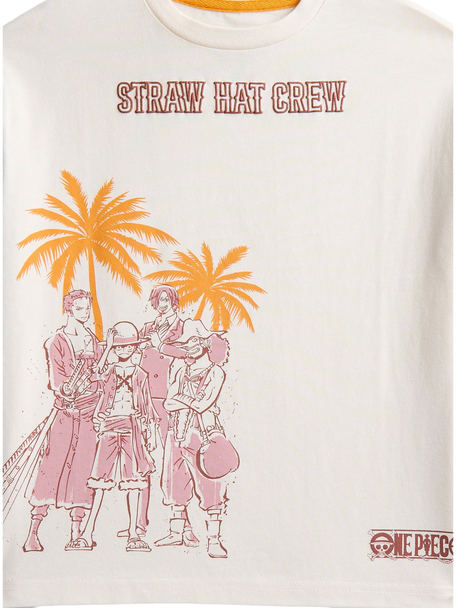 One Piece Boys' Cotton Graphic Oversized Tee with Short Sleeves, Sizes XS-2XL