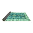 thumbnail image 2 of Ahgly Company Indoor Rectangle Oriental Turquoise Blue Traditional Area Rugs, 6' x 9', 2 of 4