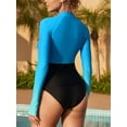 thumbnail image 6 of Sociala Womens Gradient Rash Guard UPF 50+ Swim Shirts Surfing Top with Thumb Hole, 6 of 6
