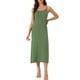 thumbnail image 2 of INSPIRE CHIC Vestidos de Noche para Mujeres Sin Mangas con Tirantes Espagueti Cuello Redondo Primavera Verano Vestido de Dormir XS Verde Ejército, 2 of 6