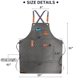 thumbnail image 5 of Zomao Delantal De Chef Delantal Para Hombres Mujeres Con Correas Ajustables Delantal Ajustable Con Espalda Cruzada De Lona De Algodón Con Bolsillos Para Mujeres Y Hombres (Gris), 5 of 5