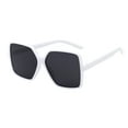 thumbnail image 3 of MANHUJI Ladies Sunglasses Personality Big Frame Sunglasses Fashion Sunglasses (White,One Size), 3 of 5