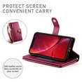 thumbnail image 3 of Crossbody for iPhone XS / iPhone X Phone Case Wallet with Card Slots Zipper Pocket, PU Leather Magnetic Shoulder Strap Purse Cover with Flip Kickstand for iPhone XS / iPhone X Women Girls, Red, 3 of 10