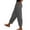Dark Gray, variant on Audhol Cropped Linen Pants Women, Women's Cotton and Linen Elastic Waistband Pants Side Buttons Nine Point Pants Loose Casual Pants Straight Leg Pants Womens Linen Pants White 2XL