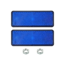 2 Pcs Rectangle Rear Reflectors, Safety Reflective Warning Reflector Blue