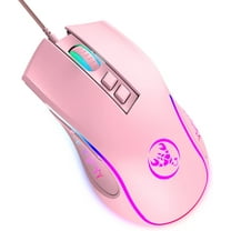 HXSJ X100 Gaming Mouse Wired, Ergonomic PC Gaming Mice with 7 Colors LED Backlit, 7 Buttons,Gaming Optical Sensor, 4 DPI Level Settings Up to 3600 DPI Lightweight for PC,Laptop,Mac,PS4,XBOX