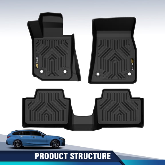 TPE Floor Mats Fit For 2019-25 BMW 330i 320i M340i M3 All Weather Floor Set Liners