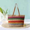 thumbnail image 1 of footful Beach Straw Knitting Shoulder beige, 1 of 8