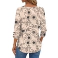 thumbnail image 5 of Fantaslook Womens Tops 3/4 Sleeve with Buttons Dressy Casual Blouses Summer Shirts Beach Vacation Trendy Clothes, 5 of 9