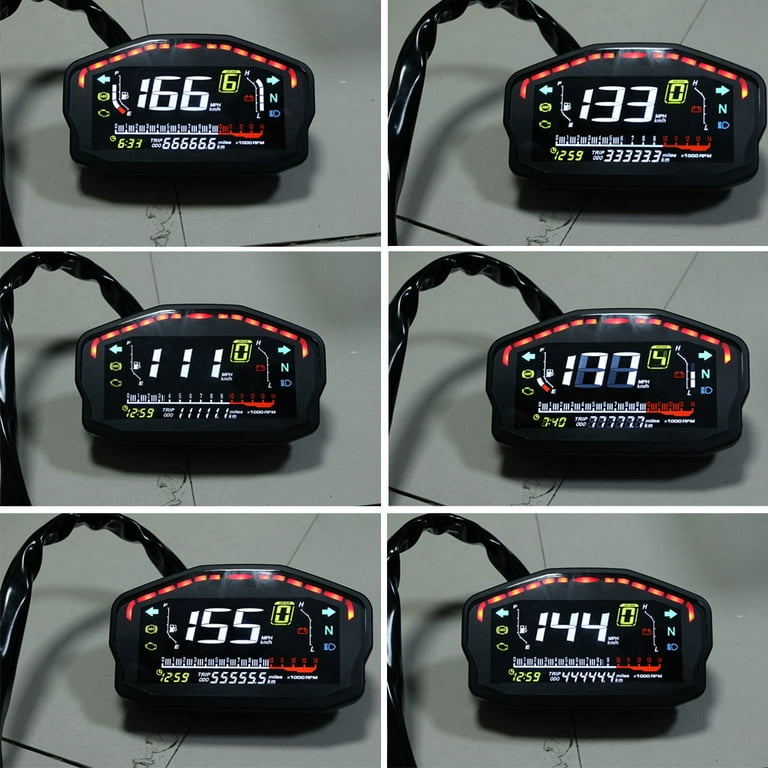 Wearproof Motorcycle Instrument Universal Water Thermometer Digital  Speedometer 