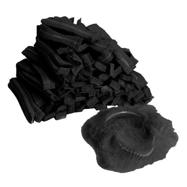 5x100x Gorra De Turba Desechable Sombreros A Prueba De Polvo Cubierta De Cabeza Catering Industrial Negro Sunnimix gorro de redecilla desechable