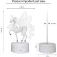 thumbnail image 4 of Lampao Unicorn Night Light for Kid, 3D Illusions Table Night Lamp, 16 Colors Changing, Ideal Gifts for Children Girls (Unicorn 5), 4 of 4