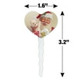 thumbnail image 6 of Christmas Holiday Santa and His Buddy Teddy Heart Love Cupcake Picks Toppers Decoration Set of 6, 6 of 7