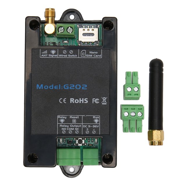 GSM Gate Opener, ABS GSM Gate Remote Controller Intelligent Programmable 9-36V G202 For Warehouses For Garages