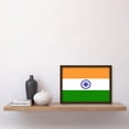 thumbnail image 2 of India National Flag Patriotic Vexillology World Flags Country Region Poster Artwork Framed Wall Art Print A4, 2 of 4