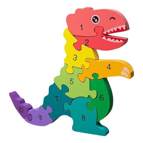 Children's Educational Dinosaur Puzzle Toy for Early Learning and Intelligence Development Montessori Activity
