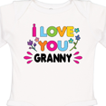 thumbnail image 4 of Inktastic I Love You Granny with Flowers Girls Long Sleeve Baby Bodysuit, 4 of 5