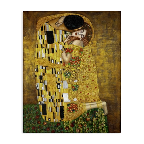 Stupell Industries Traditional The Kiss Classical Art Canvas Art, 24 x 30, by Gustav Klimt
