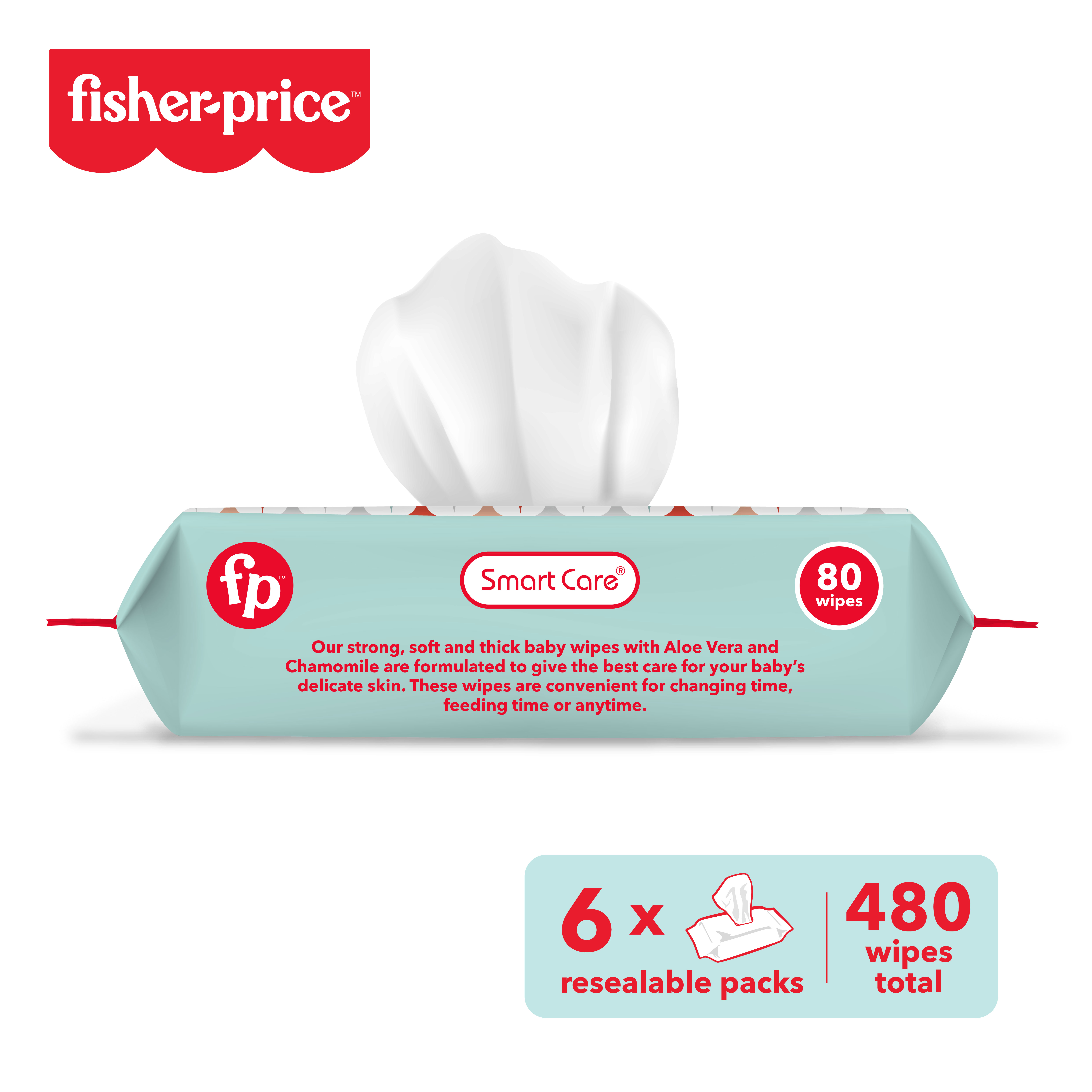Fisher-Price Standard Wipes 72ct 2 pack, Total 144 pcs